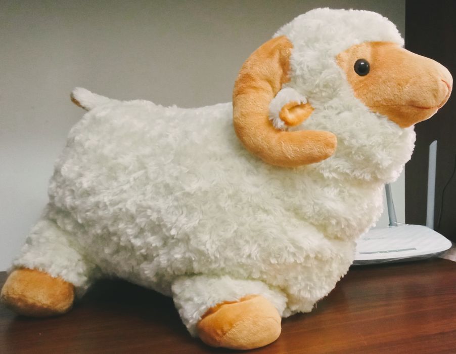 Мягкая игрушка Барашек Беее 40см любит обнимашки на подарок, детский