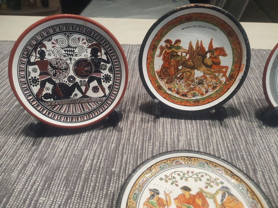 Set 6 farfurii decorative ceramice / suveniruri Grecia Antică
