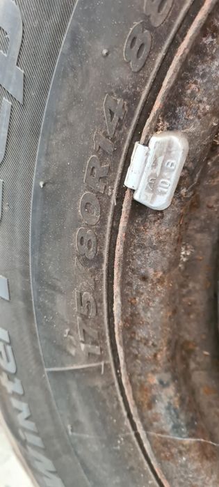 4бр. Джанти 14 5х100 с гуми 175 80 14 ханкок