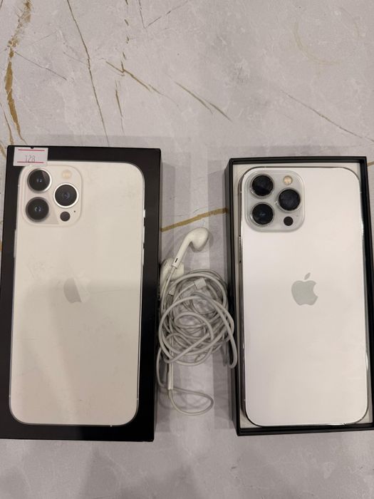 Айфон 13 pro max серебро АКБ 79 память 128 цвет серебро