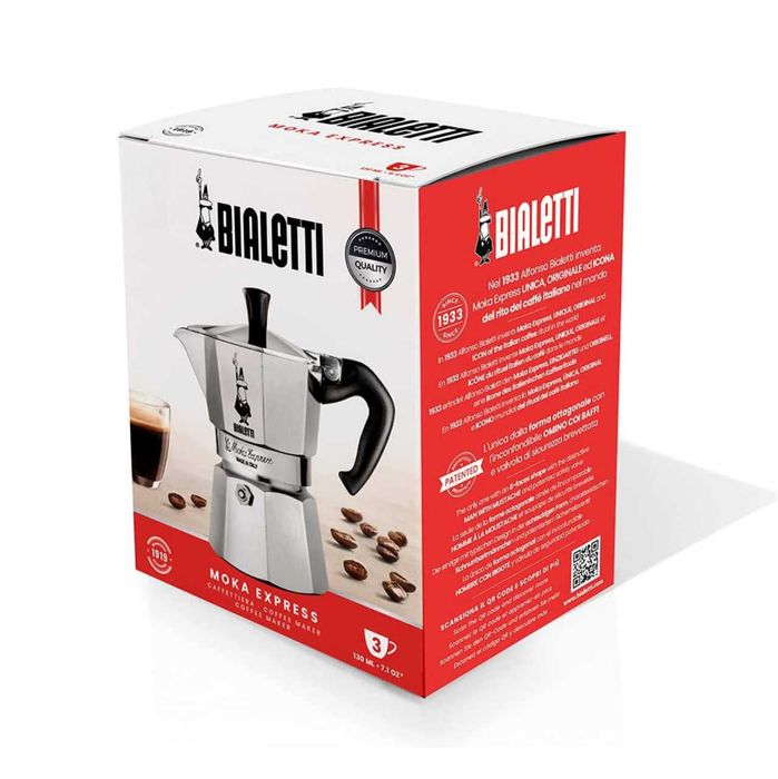 Bialetti Moka Express 3 cups (130 ml)! Новая в коробке! Made in Italy!