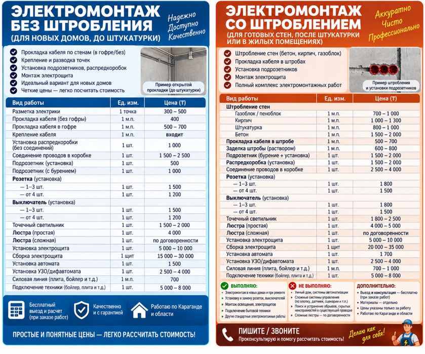 Услуги электрика