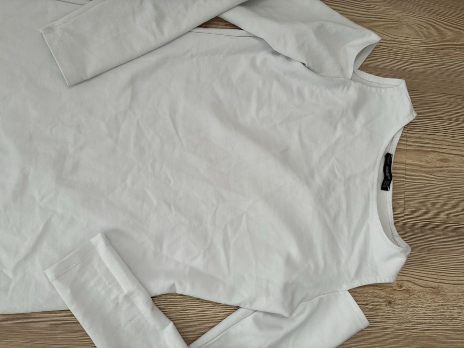 Бяла памучна рокличка М размер