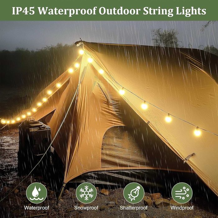 Ghirlanda becuri led exterior gradina 30m - 50 becuri