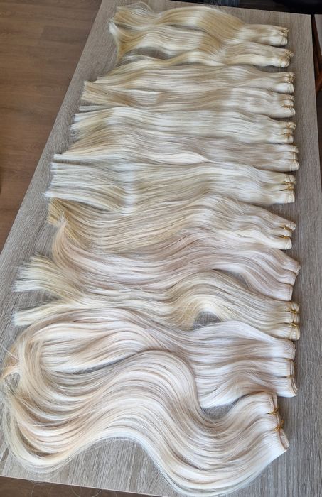 Естествена руса коса 50 см, 100гр - гъста с плътни крайща