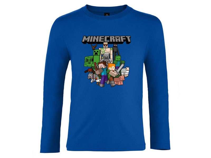 Тениски с дълъг ръкав Minecraft 3 модела