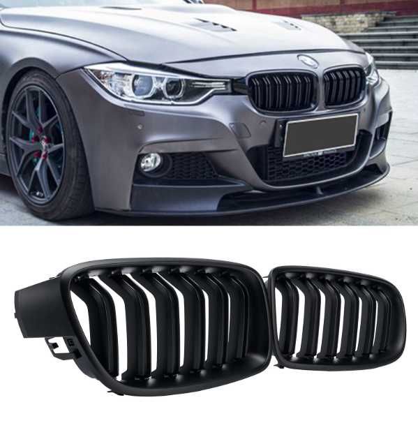 Grile Duble M / Negru Lucios / BMW Seria 3 F30 F31 F34