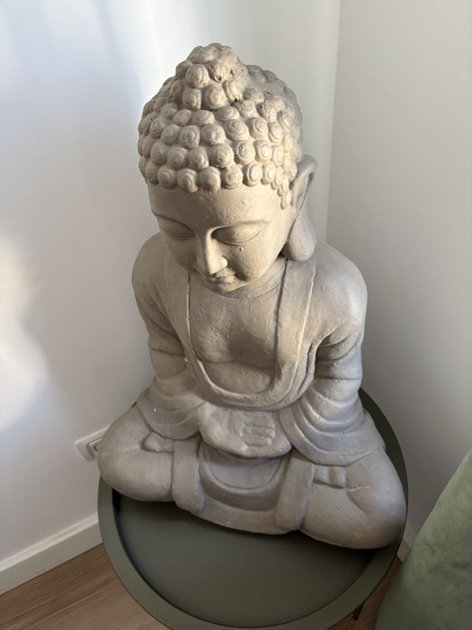 Statueta Buddha, aprox 65 cm in inaltime, gri