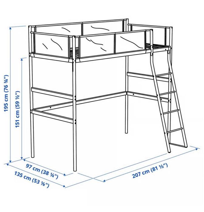 Pat supraetajat (+saltea) IKEA