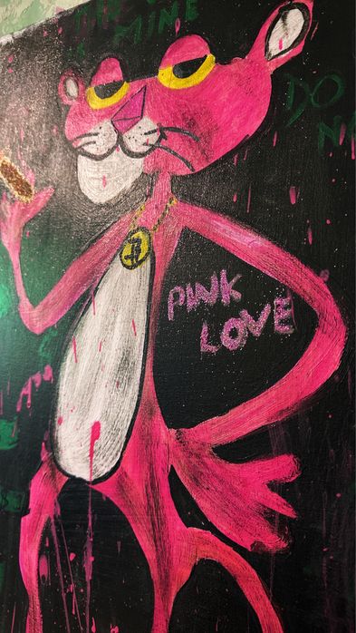 Pink love popart unicat