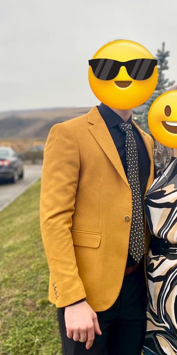 Sacou elegant galben mustar