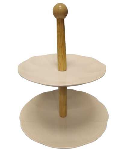 Двуетажно плато за сервиране на сладки и солени изкушения