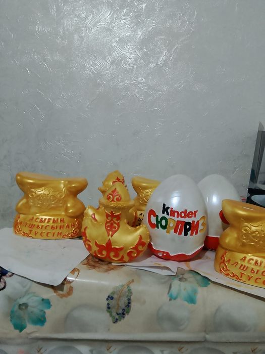 Копилки из гипса. Киндер, мяч,сердце, асық