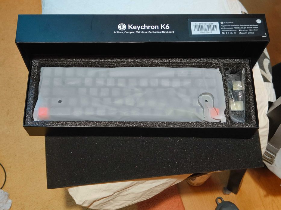 Keychron K6 с кафеви превключватели