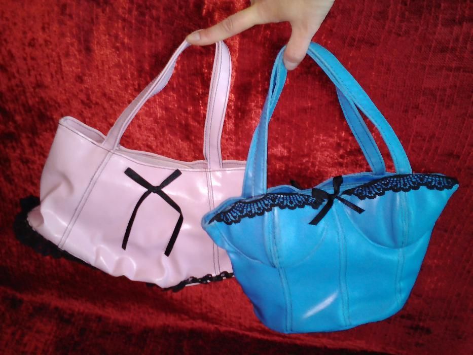 С намалена цена: Уникална бутикова чанта розови монокини с подарък