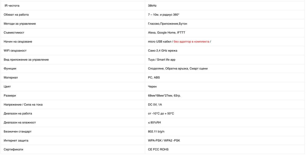Смарт дистанционно управление за всички инфраред уреди