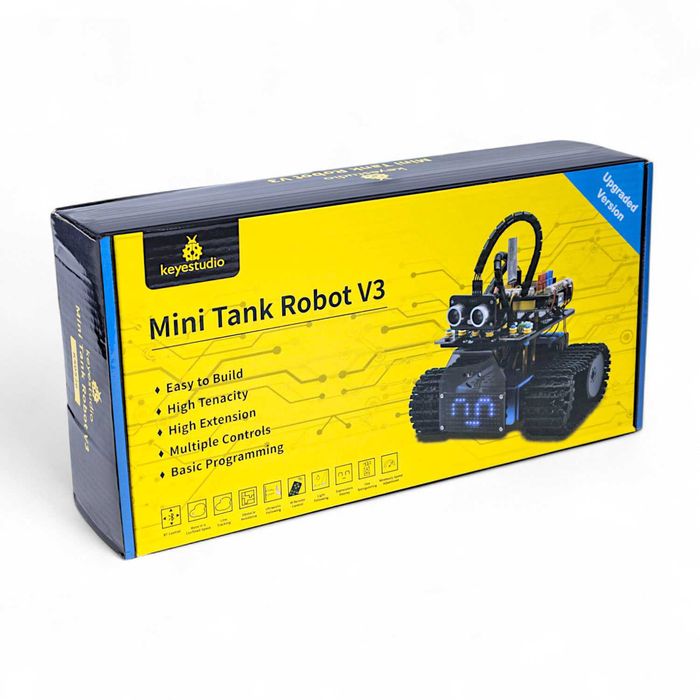 Робот Keyestudio Mini Tank V3 — умный танк для детей и взрослых!