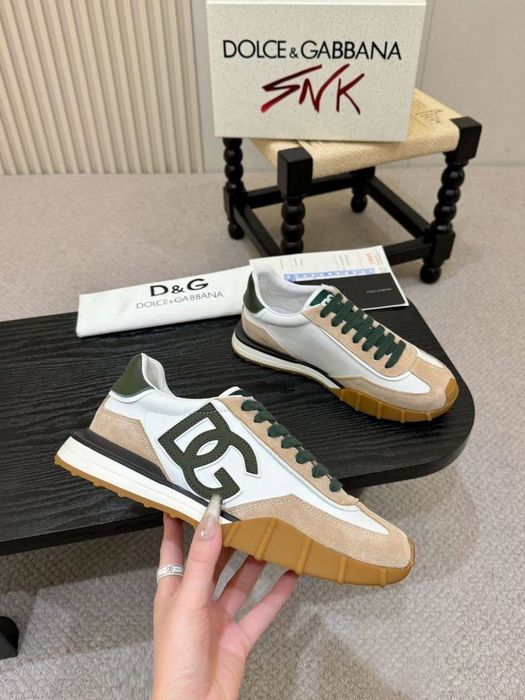 D&G DG Logo Sneaker "White/Beige/Green" - размер 45