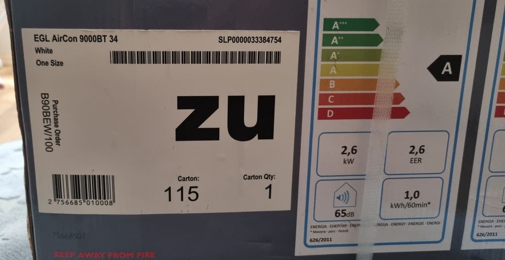 EGL преносим 3 в 1 9000BTU климатик, влагоуловител и вентилатор. НОВ !