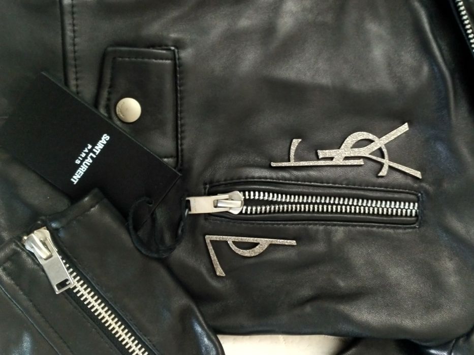 Кожаная куртка/косуха Yves Saint Laurent