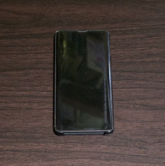 Husa SH flip smart activa originala Samsung Clear View Cover Galaxy S10+ S10 Plus G975 negru/black