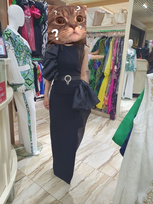 Вечерное черное платье