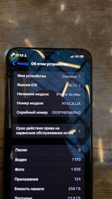  XS MAX 256 Gb без гарантий