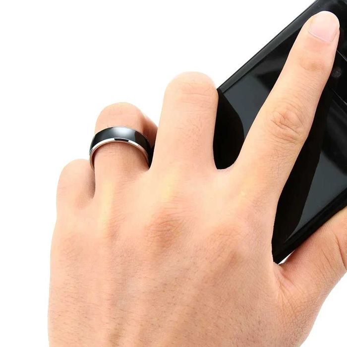 Inel din titan cu NFC