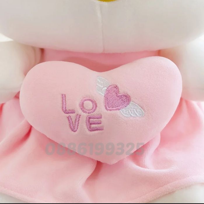 Голяма плюшена играчка Кити Hello Kitty Love, Розово Коте Кити