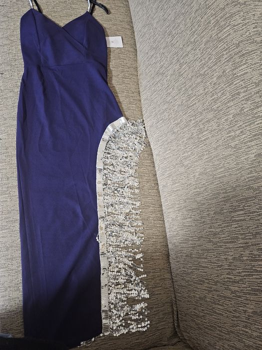 Rochie Mov  cu paiete argintii