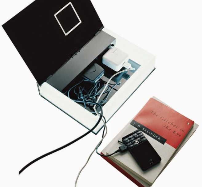 Lampa de birou, LED, ceas, priza multipla, albastru. Cadoul ideal!