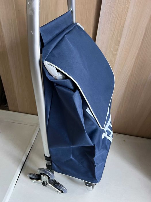 Carucior Pentru Cumparaturi din Aluminiu ,Sac Inclus, 3 Roti