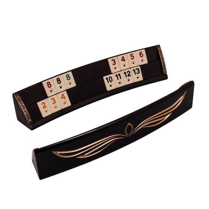 Joc de remi, rummy, remy din lemn masiv semirotund. Wing 4610.GLD