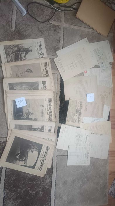 WW1-WW2-Lot de documente, ziare, reviste din Imperiul German și Germania Nazistă.