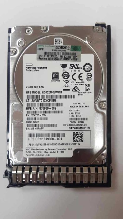 СРОЧНО HPE: EG002400JWJNT - 2.4TB 10K SAS 12Gbps SFF SC 512e DS HDD