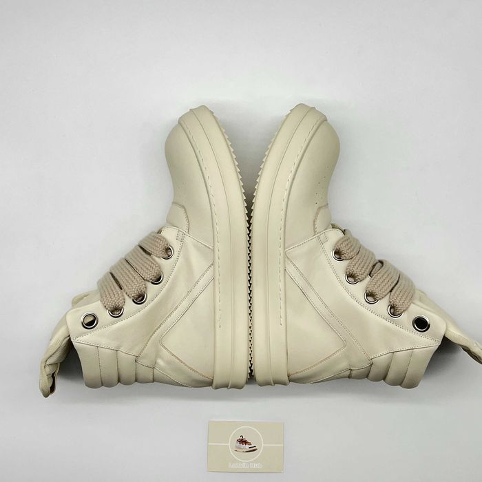 Rick Owens Geobaskets Full White Jumbo Lace