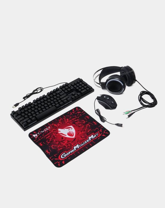 T-wolf TF400 USB Комплект 4 в 1 клавиатура+наушник+мышка+коврик