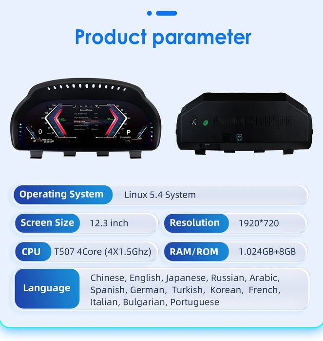 Ceasuri digitale Bmw F01,F02,F06,F07,F10,F11,F12,F13,F25X3,F26X4,F15