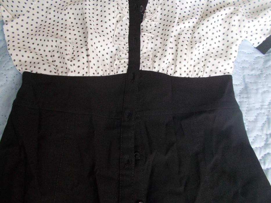 Camasa voal alb cu buline