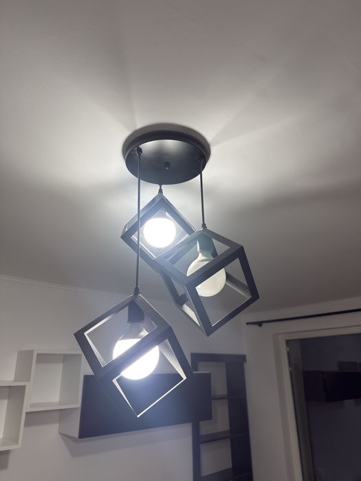 Pendul Fedra 3*E27 negru metal