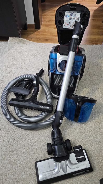 Aspirator fara sac Rowenta Silence Force Multi-Cyclonic RO8341EA, 750 W, 2 l, Filtru HEPA, Albastru