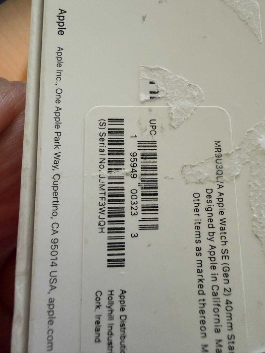 Apple Watch SE (2nd Gen) 40mm Starlight GPS zgariat, bat health 100%