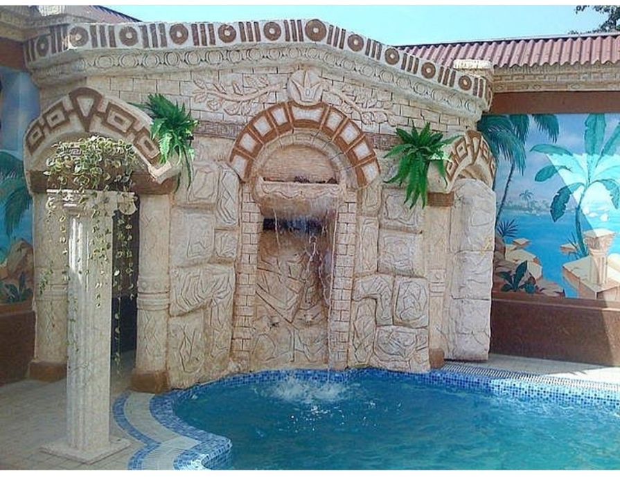 Бассейн,фонтан,водопад,пруд,хай тек,эскиз,ручей,шаршара,арык,