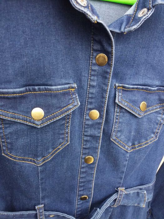 Рокля с дълъг ръкав деним