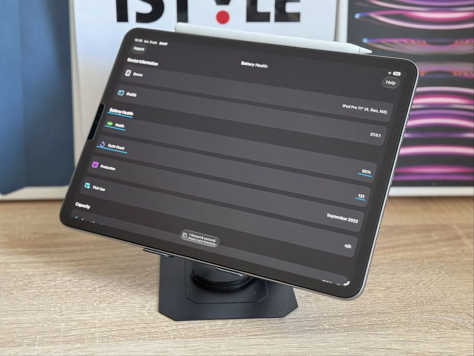 iPad Pro 11 inch M2 GEN 4 stare impecabilă Space Grey - 128 GB Wi-Fi achiziție ISTYLE + Apple Pencil Gen 2 și Husă Apple Smart Cover