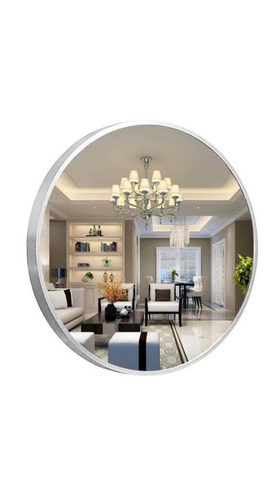 Oglinda rama metalica argintie 60 cm noua - 2 buc