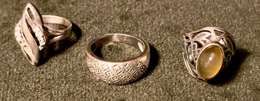 Кольца серебряные