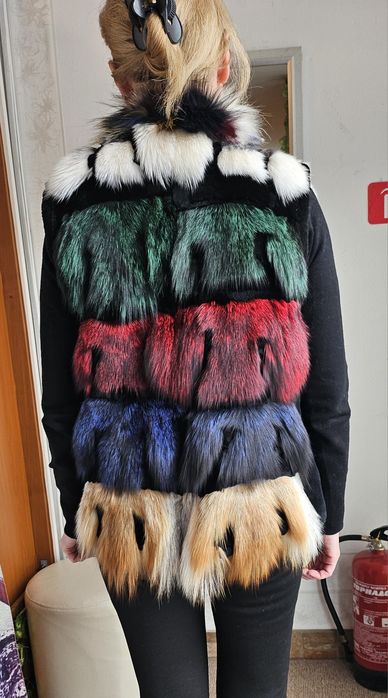 Дамски елек от естествен косъм