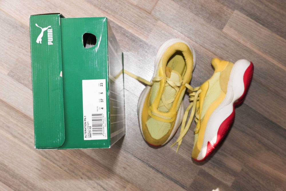 Oferta! Puma, Pantofi sport cu talpa masiva Alteration PN-1, Galben