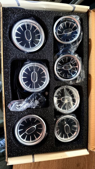 Въздуховоди светещи лед w177 A/w118 Gla 2014/2022 духалки 64 цвята